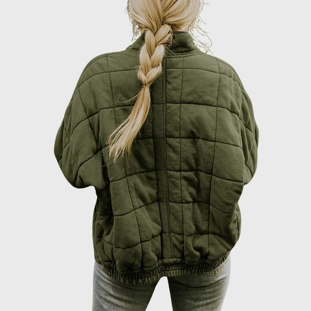 CARINA | Quiltad Jacka med Dragkedja