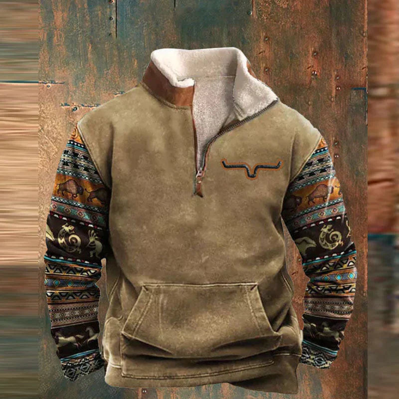 MARK | Fleece-tröja med kvart dragkedja